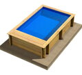 Drevený bazén POOL & BOX junior : 374 x 237 x 76 cm