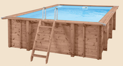Drevený bazén SOA: 600 x 419 x 131 cm