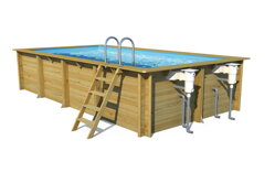 Drevený bazén WPP: 653 x 353 x 133 cm