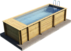 Drevený bazén POOL & BOX : 610 x 237 x 133 cm